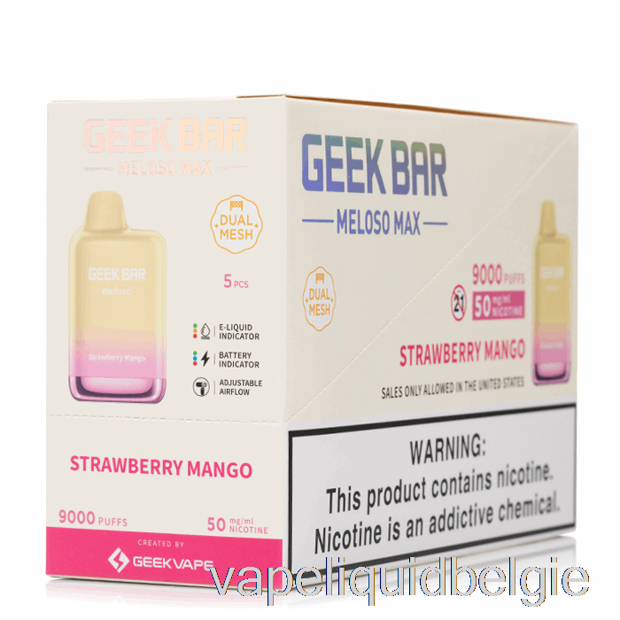 Vape België [5-pack] Geek Bar Meloso Max 9000 Wegwerp